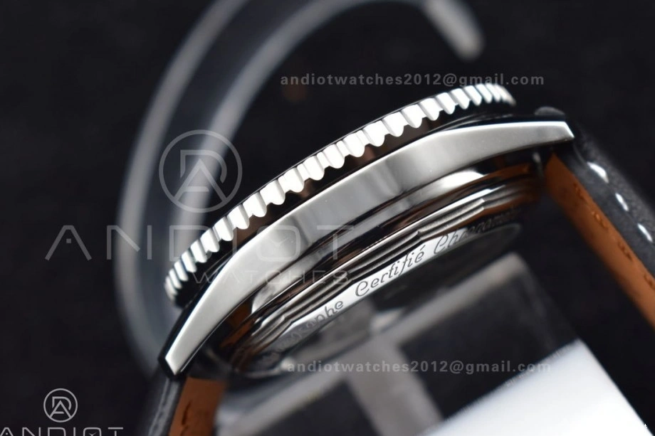 SS on Edition BLS Leather 43mm Dial Best Bracelet Navitimer Black 1:1 1 A7750 0207